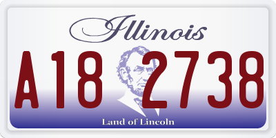 IL license plate A182738