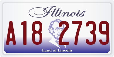 IL license plate A182739