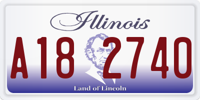 IL license plate A182740