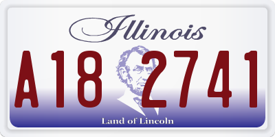 IL license plate A182741