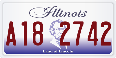 IL license plate A182742