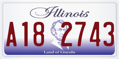 IL license plate A182743