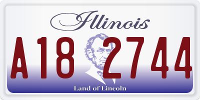 IL license plate A182744
