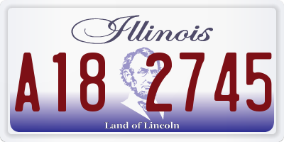 IL license plate A182745