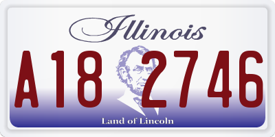 IL license plate A182746