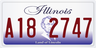 IL license plate A182747