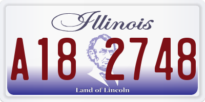 IL license plate A182748