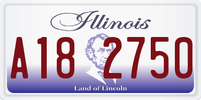 IL license plate A182750