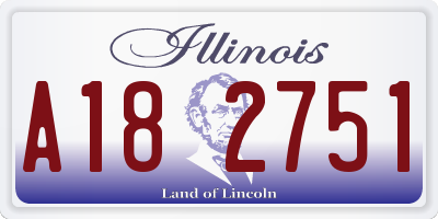 IL license plate A182751