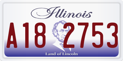 IL license plate A182753