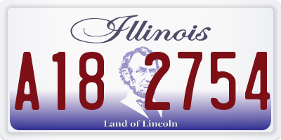 IL license plate A182754