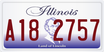 IL license plate A182757