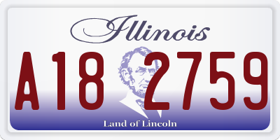 IL license plate A182759