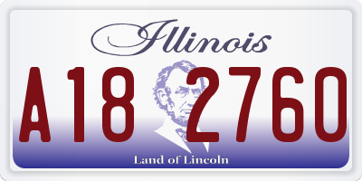 IL license plate A182760