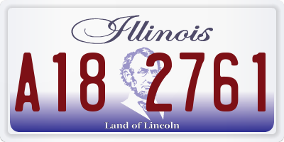 IL license plate A182761
