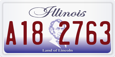 IL license plate A182763