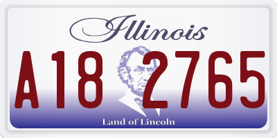 IL license plate A182765