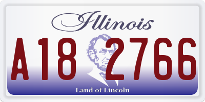IL license plate A182766