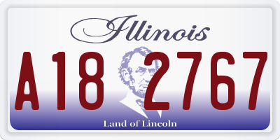 IL license plate A182767