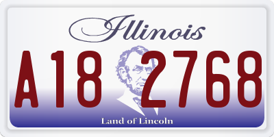 IL license plate A182768