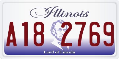 IL license plate A182769