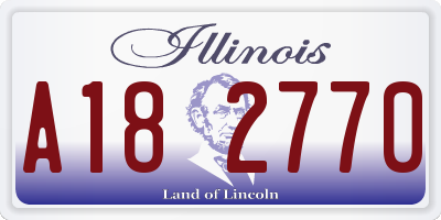 IL license plate A182770