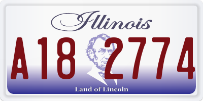 IL license plate A182774