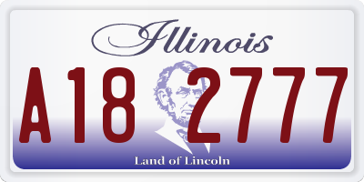IL license plate A182777