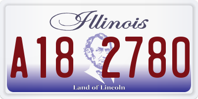 IL license plate A182780