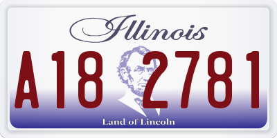 IL license plate A182781