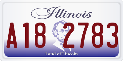IL license plate A182783