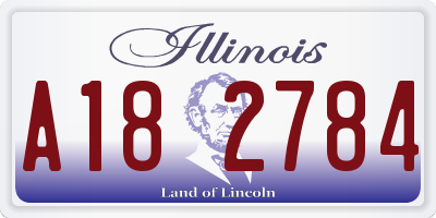 IL license plate A182784