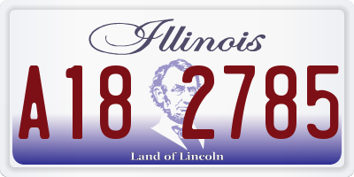 IL license plate A182785