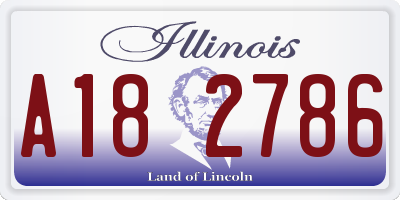IL license plate A182786
