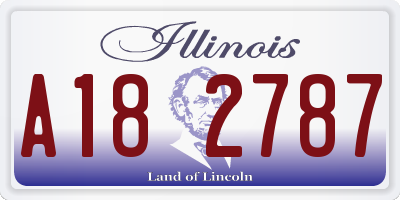 IL license plate A182787