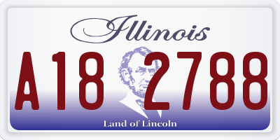 IL license plate A182788