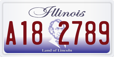 IL license plate A182789
