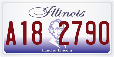 IL license plate A182790