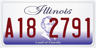 IL license plate A182791