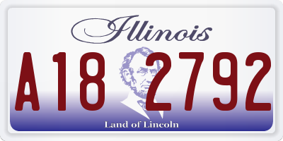 IL license plate A182792
