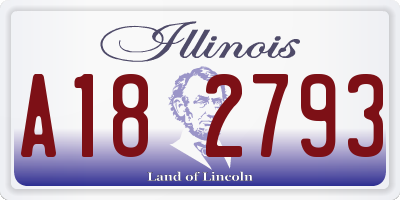 IL license plate A182793