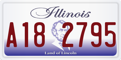 IL license plate A182795