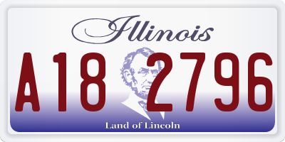 IL license plate A182796