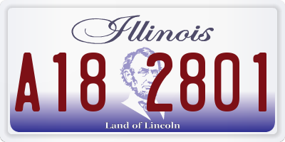 IL license plate A182801