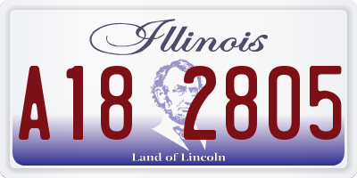 IL license plate A182805