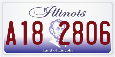 IL license plate A182806