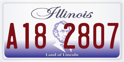 IL license plate A182807