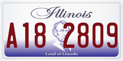 IL license plate A182809