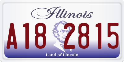 IL license plate A182815