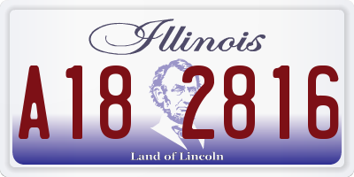 IL license plate A182816